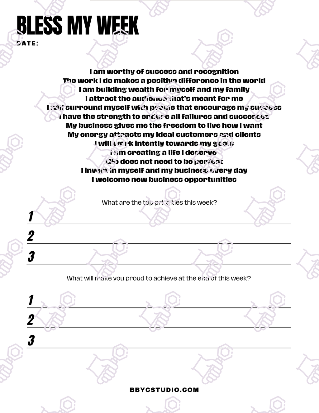 Weekly Productivity Workbook