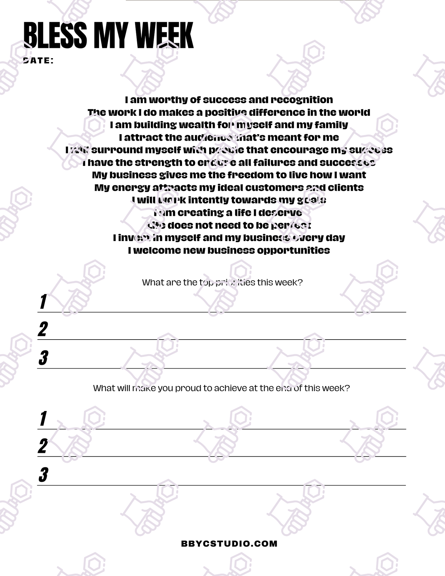 Weekly Productivity Workbook