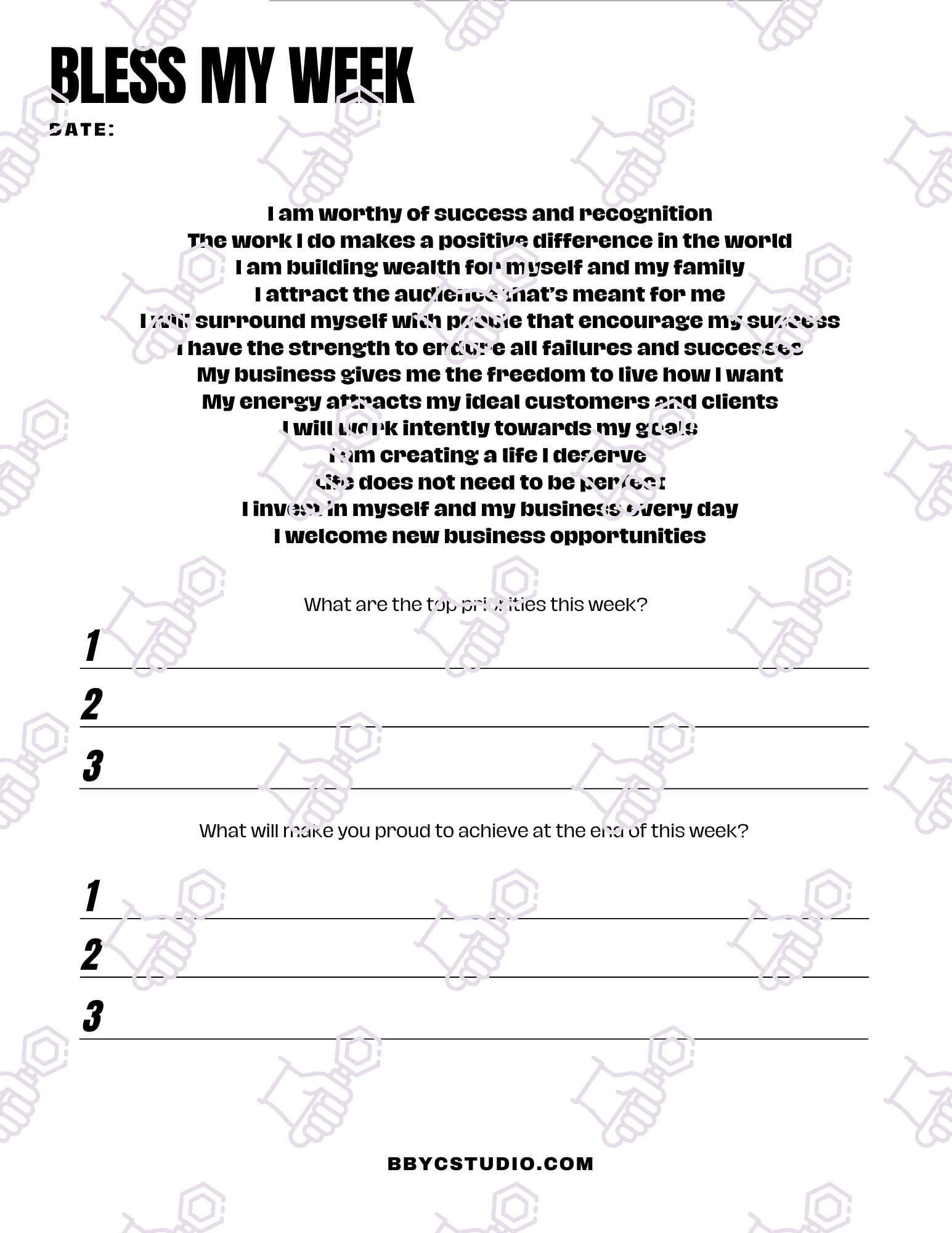 Weekly Productivity Workbook