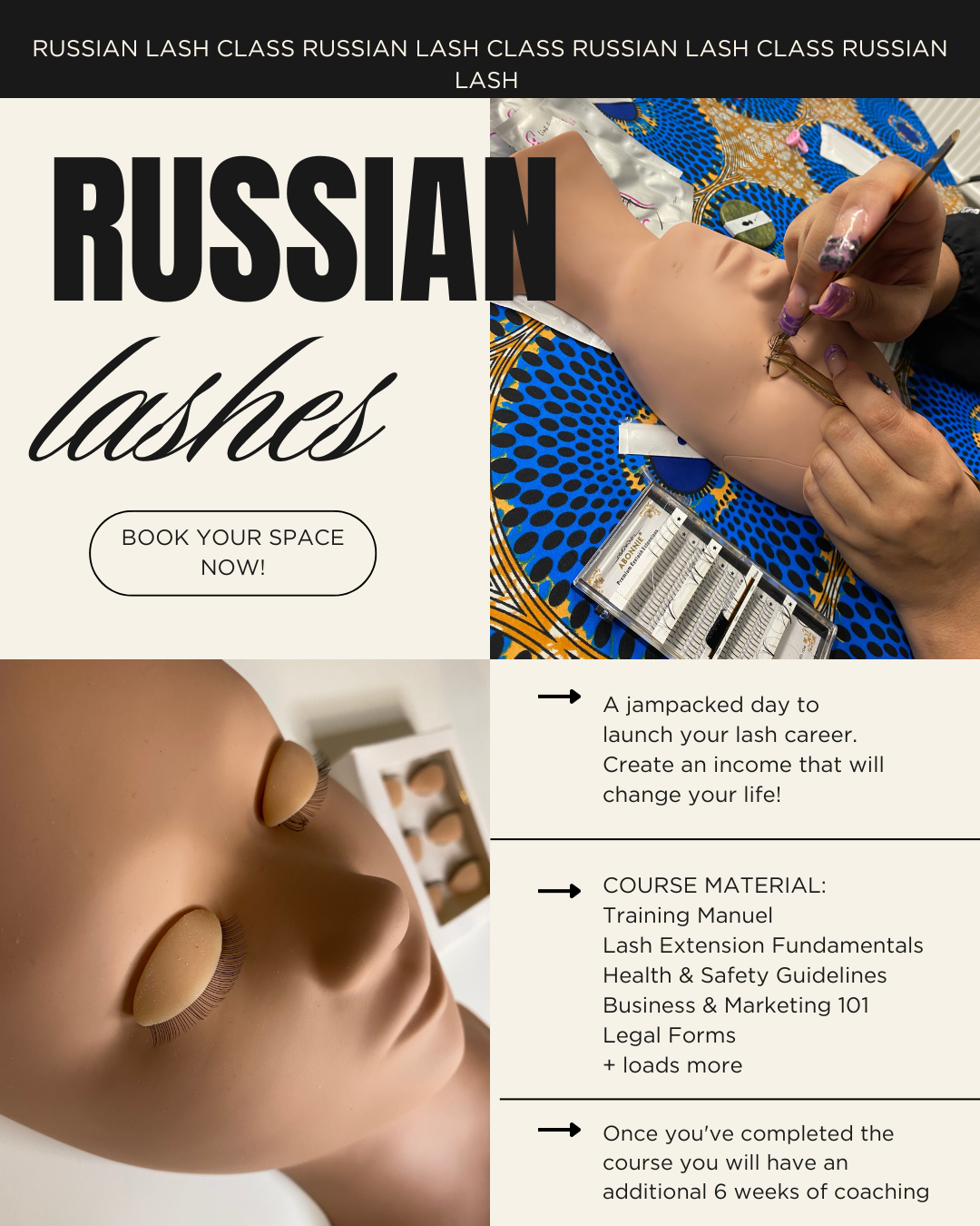 BBYCACADEMY Learn Classic, Hybrid and Russian Lash Extensions + Business Toolkit